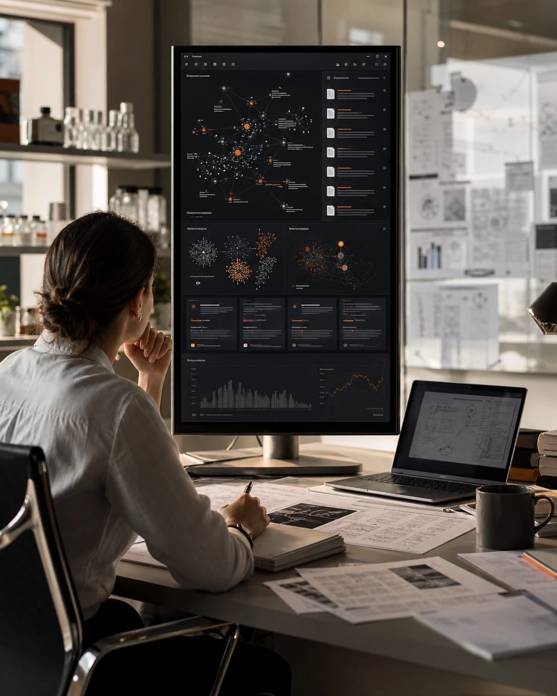 Research intelligence dashboard transforming documents into insights