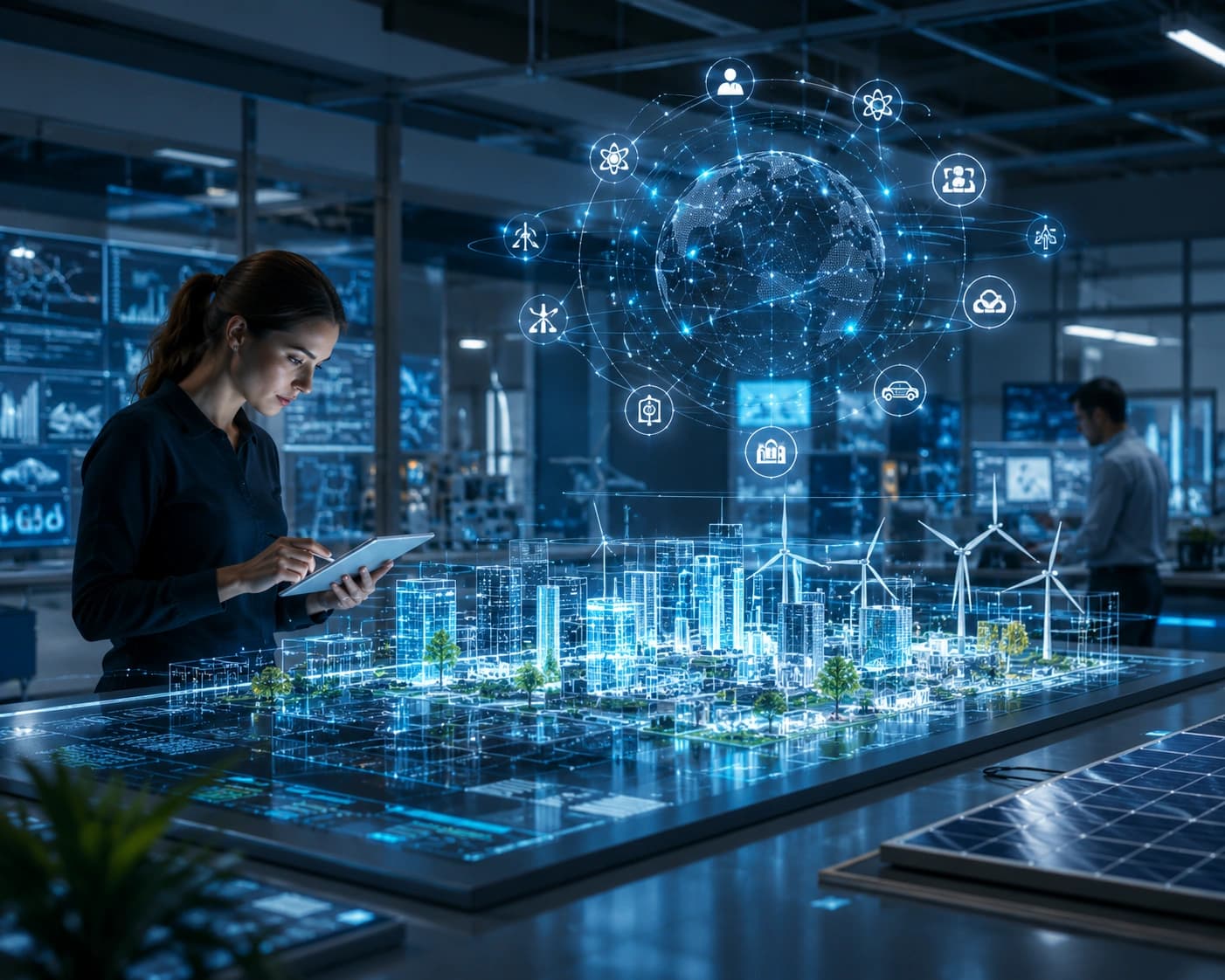 Abstract technology visualization representing innovation